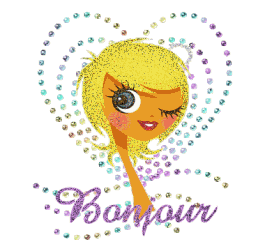 Gif bonjour fille